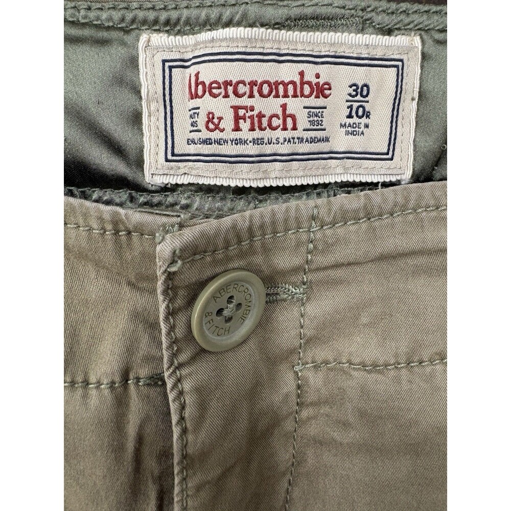 Vintage Abercrombie & Fitch Baggy Cargo Pants Womens Sz 10 Paratrooper 90s Y2K - Picture 4 of 10